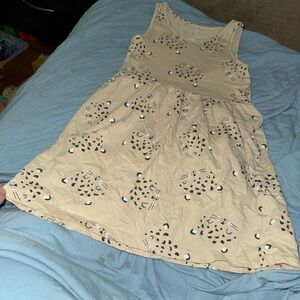 H&M Beige Patterned Sleeveless dress